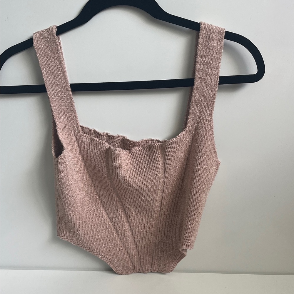 Pink Knit Tank Top